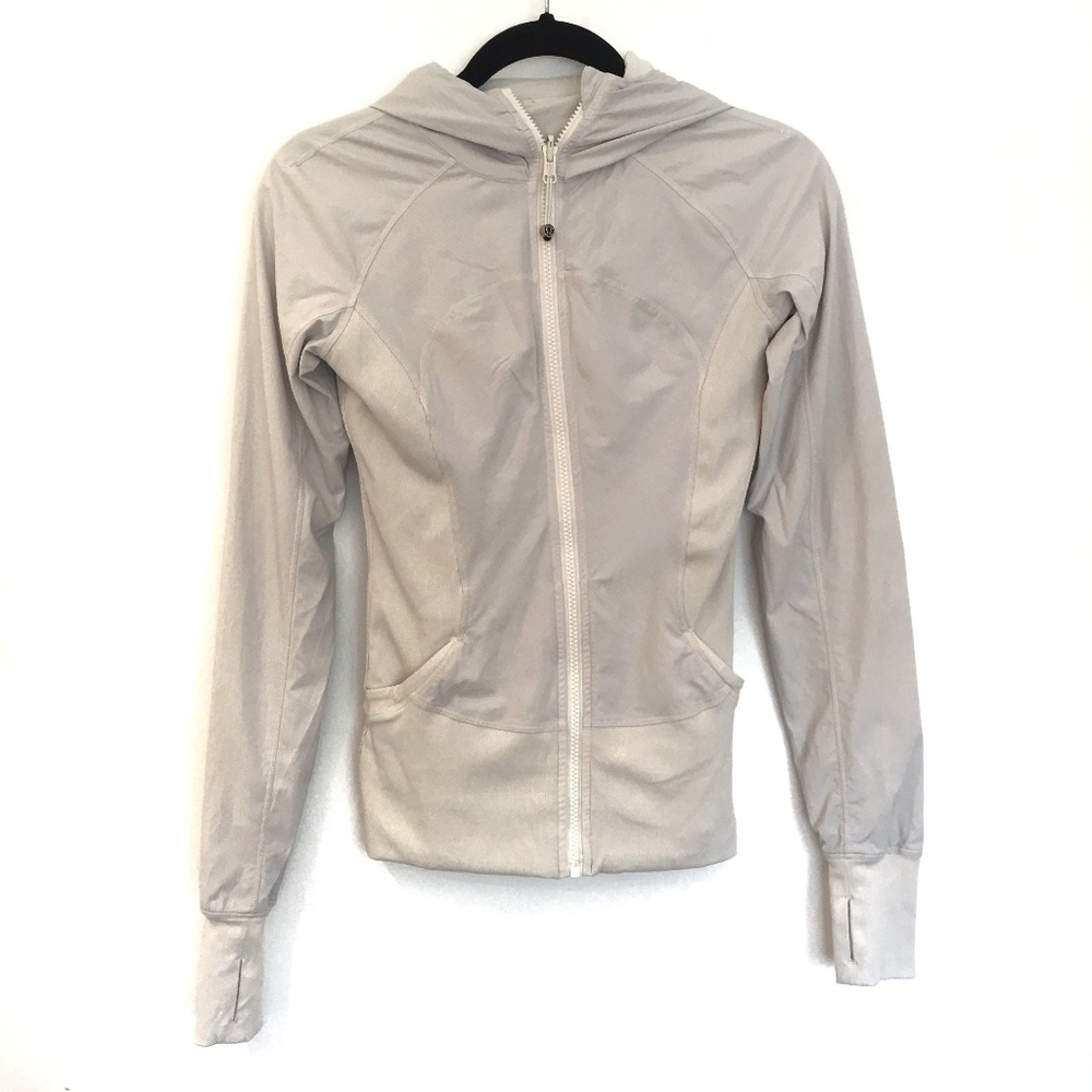 [LULULEMON] White reversible light zip jacket 4